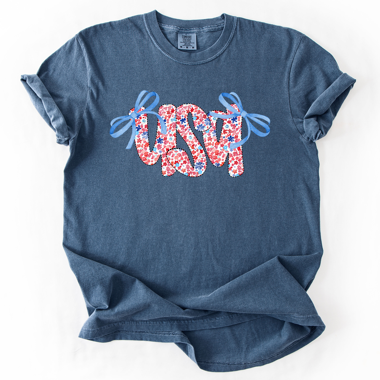USA Ribbons, Coquette, Fourth of July, America, Patriotic, USA, Comfort Colors T-Shirt