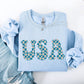 USA Retro Daisies, Patriotic, America, 4th of July Sweatshirt