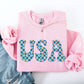 USA Retro Daisies, Patriotic, America, 4th of July Sweatshirt
