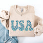 USA Retro Daisies, Patriotic, America, 4th of July Sweatshirt