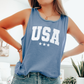 USA Stars, Fourth of July, America, Patriotic, USA Comfort Colors Tank Top