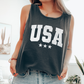 USA Stars, Fourth of July, America, Patriotic, USA Comfort Colors Tank Top
