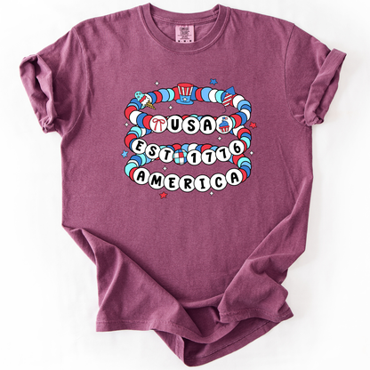 USA, America, Friendship Bracelets, Patriotic, Fourth Of July, Comfort Colors T-Shirt