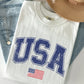 USA, Flag, Collegiate, Varsity, Olympics, Patriotic, Independence Day, Fourth Of July, America Shirt Comfort Colors T-Shirt