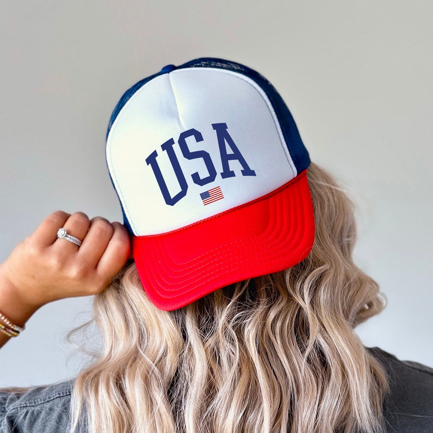 USA, Flag, Patriotic, Snapback Trucker Hat