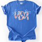 USA, Patriotic Floral Patterns, Ribbons, Fourth of July, America, Comfort Colors T-Shirt