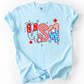 USA, Patriotic Patterns, Bow, Fourth of July, America, Comfort Colors T-Shirt