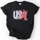 USA, Patriotic Patterns, Ribbons, Fourth of July, America, Comfort Colors T-Shirt