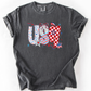USA, Patriotic Patterns, Ribbons, Fourth of July, America, Comfort Colors T-Shirt