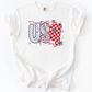 USA, Patriotic Patterns, Ribbons, Fourth of July, America, Comfort Colors T-Shirt