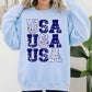 USA, Retro Patriotic, America, Stars, Blue, 4th of July Sweatshirt