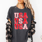 USA, Retro Patriotic, America, Stars, Red, 4th of July Tshirt Comfort Colors T-Shirt