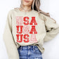 USA, Retro Patriotic, America, Stars, Red, 4th of July Sweatshirt