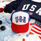USA, Stars, Bright, Patriotic, Snapback Trucker Hat