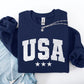 USA, Stars, Retro, Patriotic, America, 4th of July Sweatshirt
