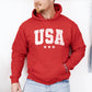 USA, Stars, Retro, Patriotic, America, 4th of July Hoodie, Hooded Sweatshirt