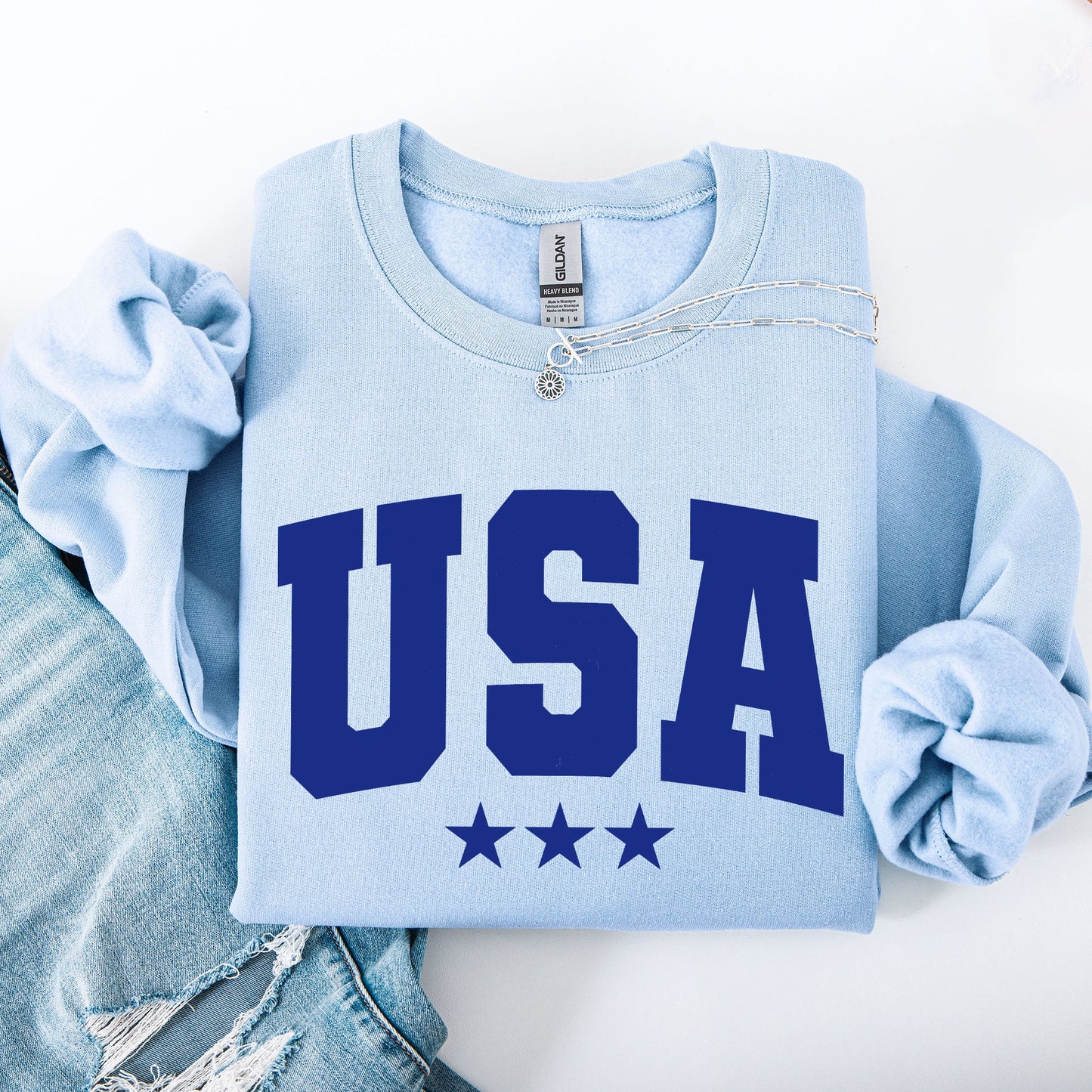 USA, Stars, Retro, Patriotic, America, 4th of July Sweatshirt