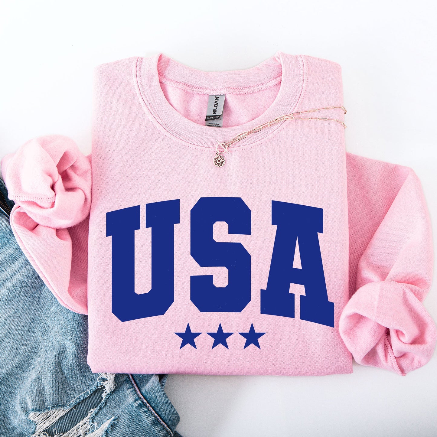 USA, Stars, Retro, Patriotic, America, 4th of July Sweatshirt