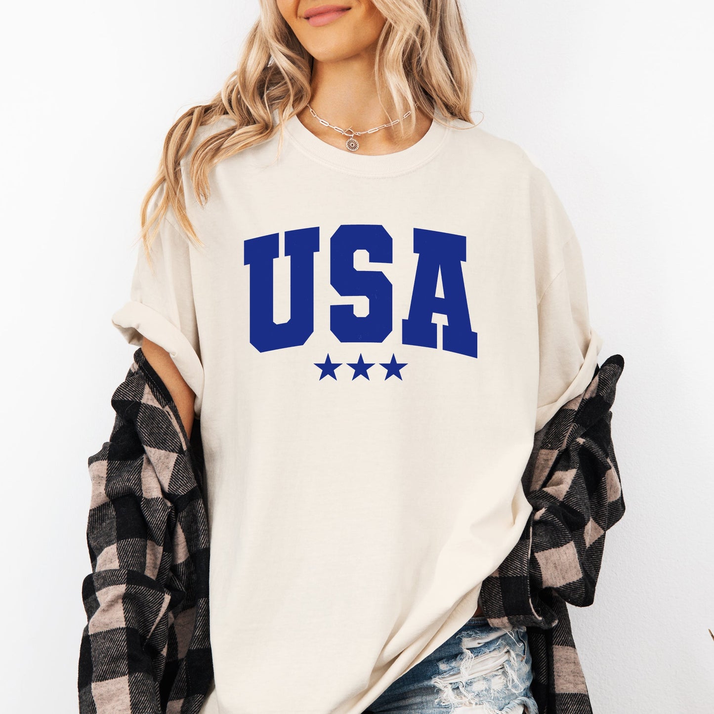 USA, Stars, Retro, Patriotic, America, 4th of July Tshirt Comfort Colors T-Shirt