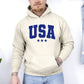 USA, Stars, Retro, Patriotic, America, 4th of July Hoodie, Hooded Sweatshirt