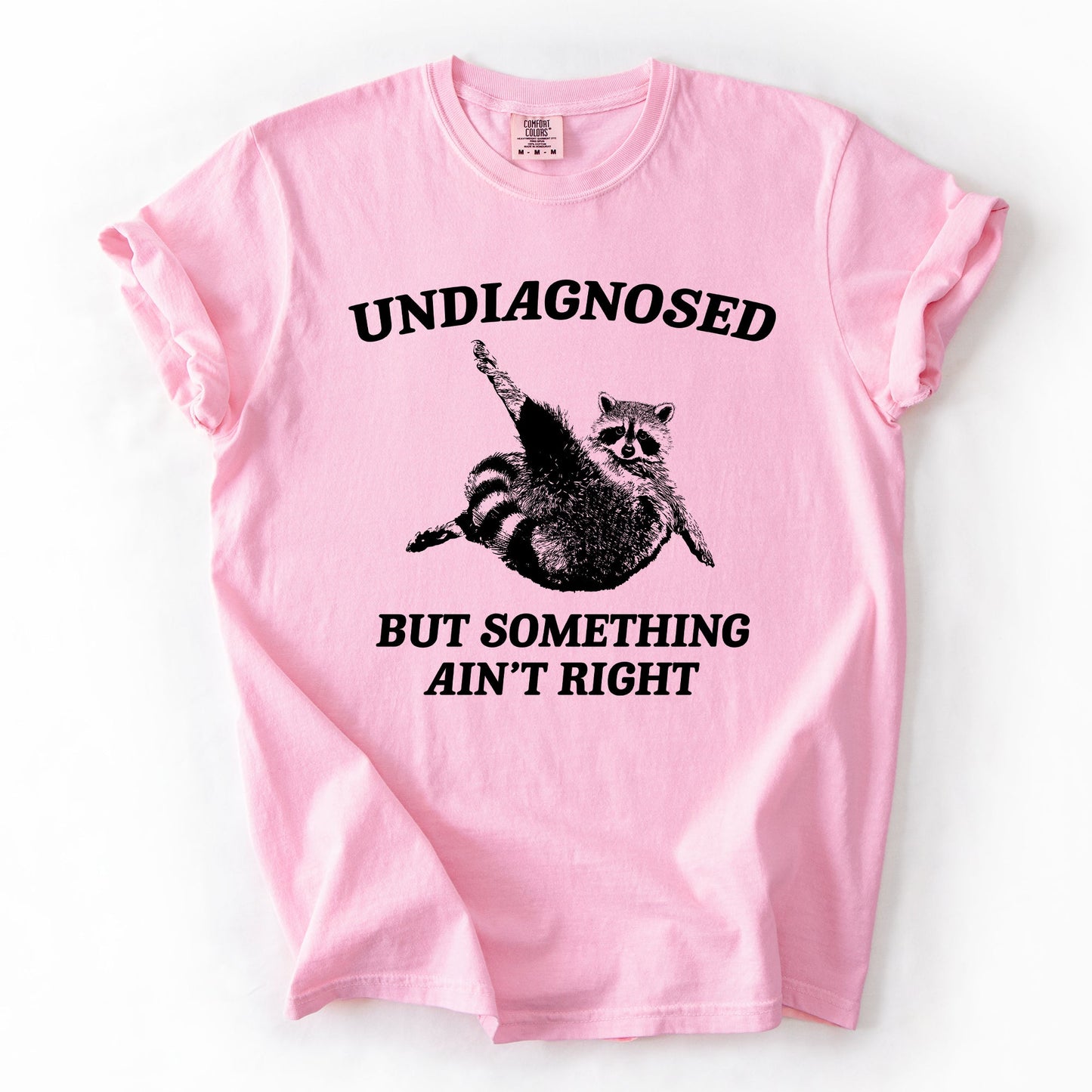 Undiagnosed, But Something Ain't Right, Raccoon, Funny, Sassy, Sarcastic Tshirt Comfort Colors T-Shirt