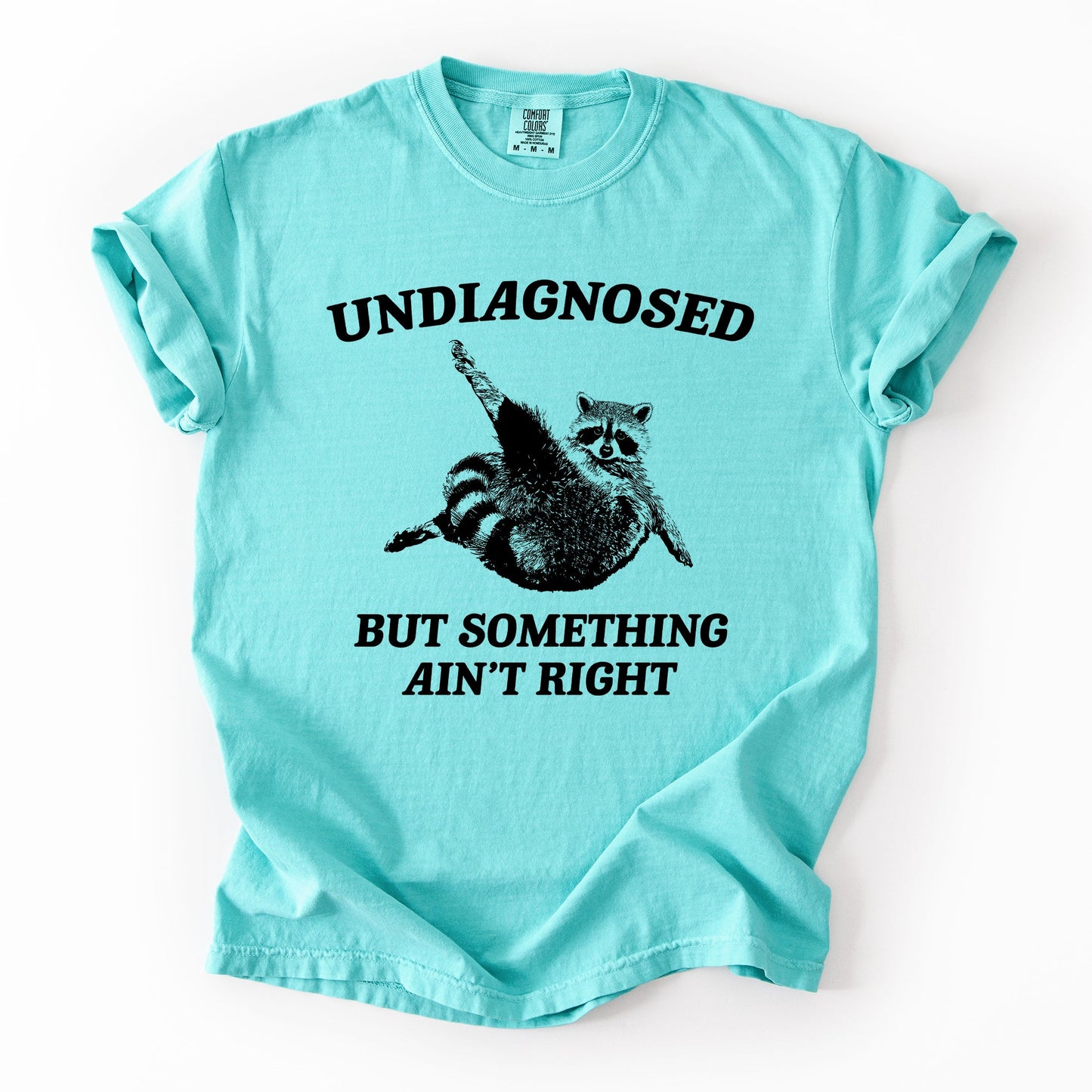 Undiagnosed, But Something Ain't Right, Raccoon, Funny, Sassy, Sarcastic Tshirt Comfort Colors T-Shirt