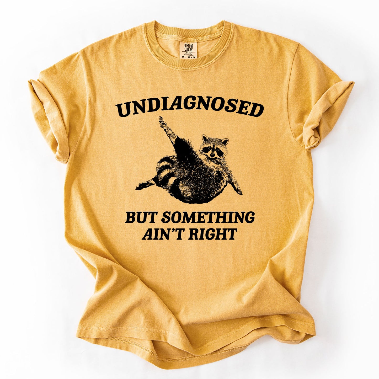 Undiagnosed, But Something Ain't Right, Raccoon, Funny, Sassy, Sarcastic Tshirt Comfort Colors T-Shirt
