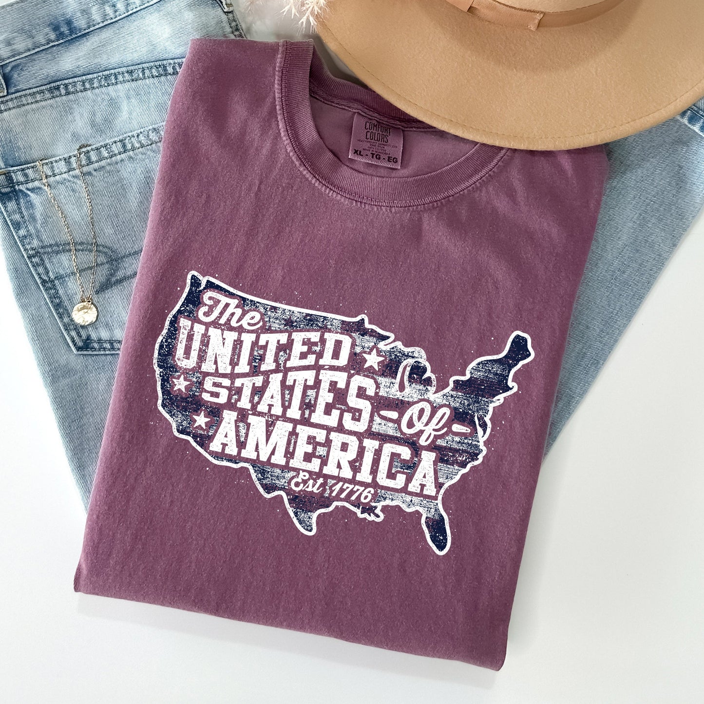 United States of America, Patriotic, 4th of July Tshirt Comfort Colors T-Shirt