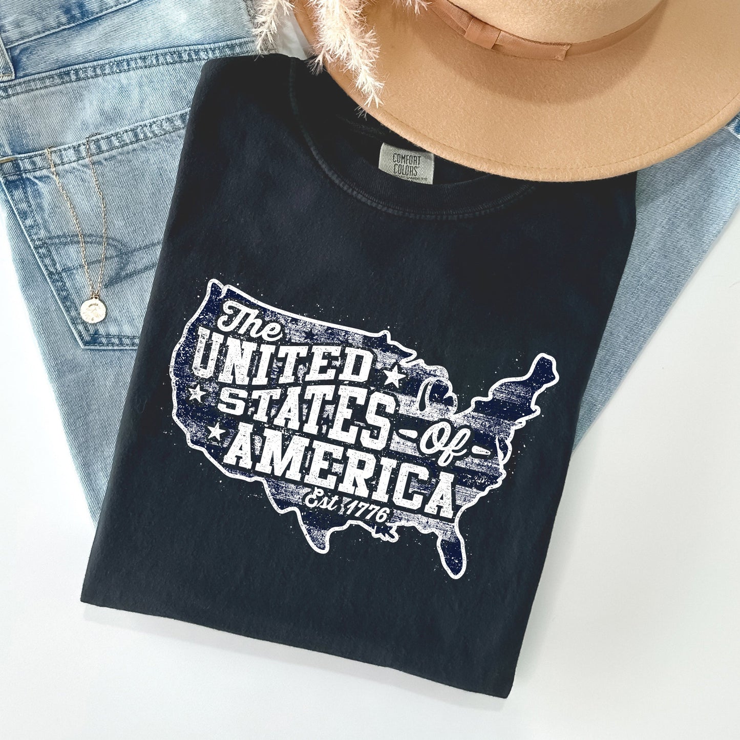 United States of America, Patriotic, 4th of July Tshirt Comfort Colors T-Shirt