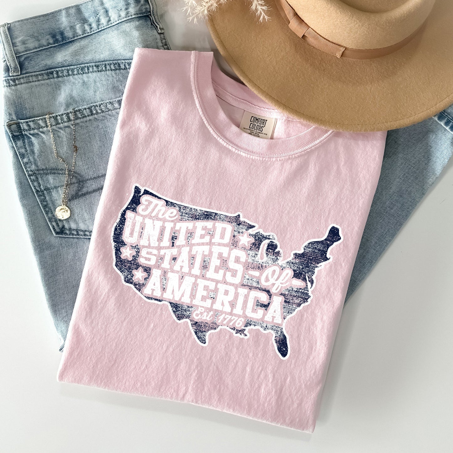 United States of America, Patriotic, 4th of July Tshirt Comfort Colors T-Shirt