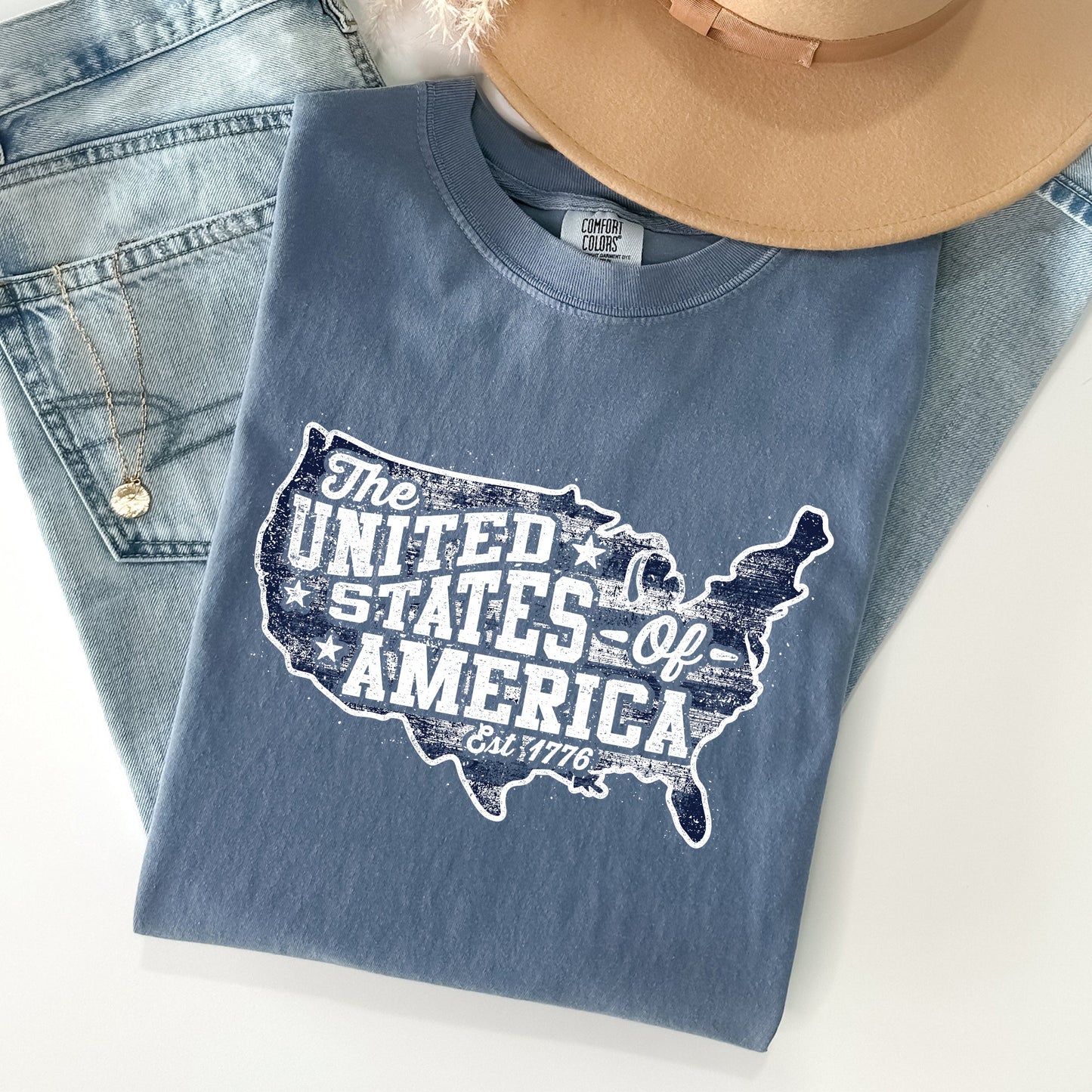 United States of America, Patriotic, 4th of July Tshirt Comfort Colors T-Shirt