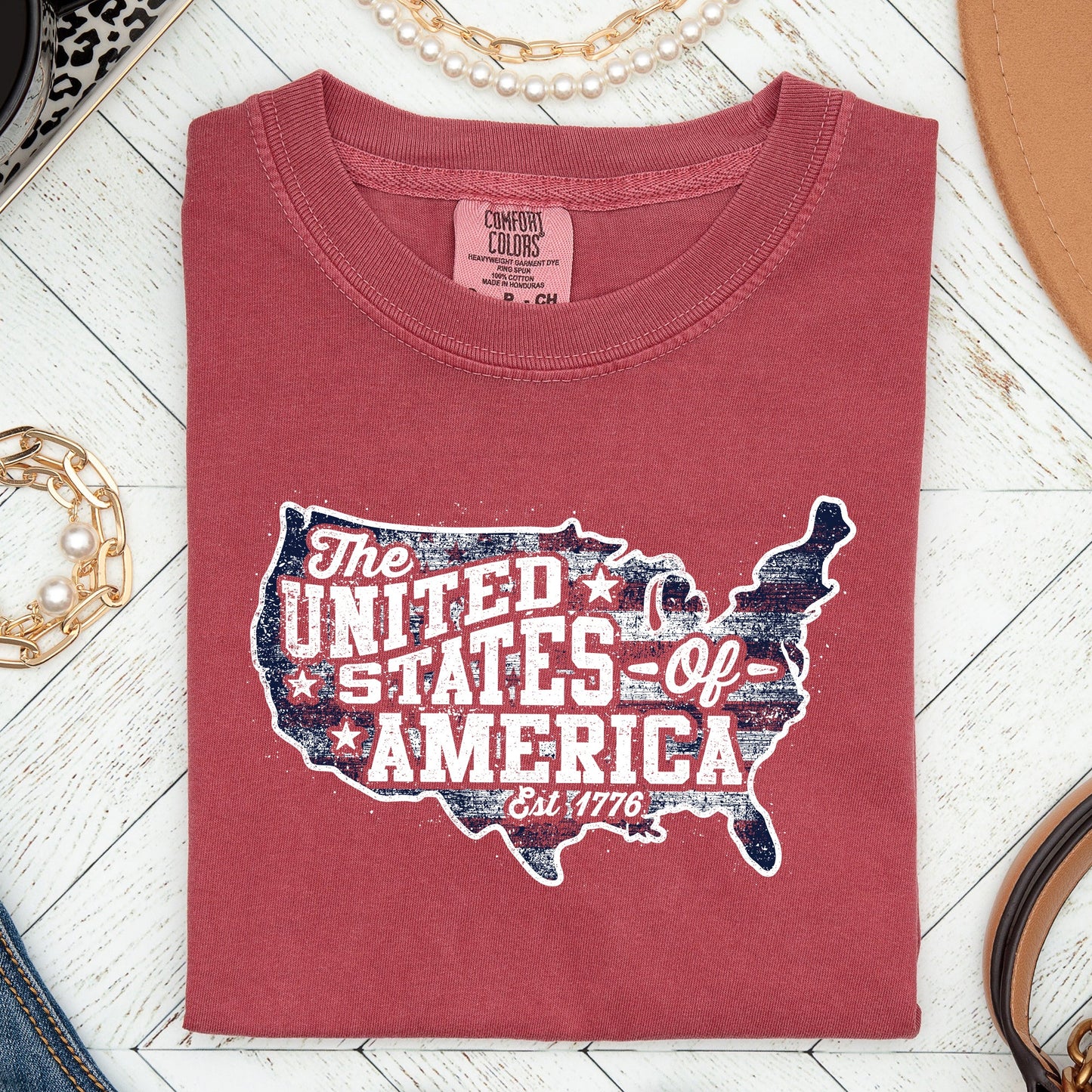 United States of America, Patriotic, 4th of July Tshirt Comfort Colors T-Shirt