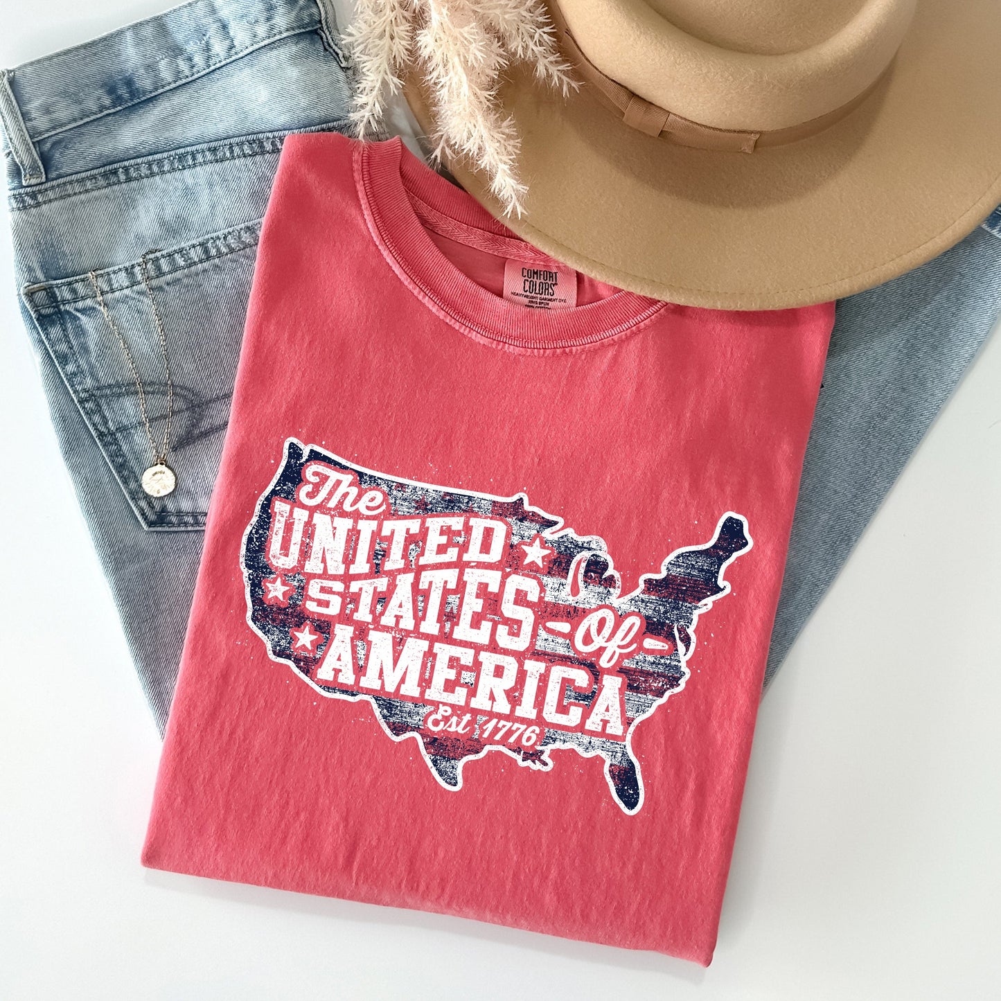 United States of America, Patriotic, 4th of July Tshirt Comfort Colors T-Shirt