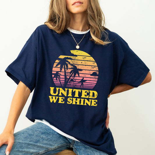 United We Shine, Comfort Colors Teee, Vintage Beach, Summer, Good Life, Comfort Colors Tshirt