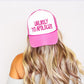 Unlikely to Apologize, Sassy, Funny, Bright Pink Snapback Trucker Hat