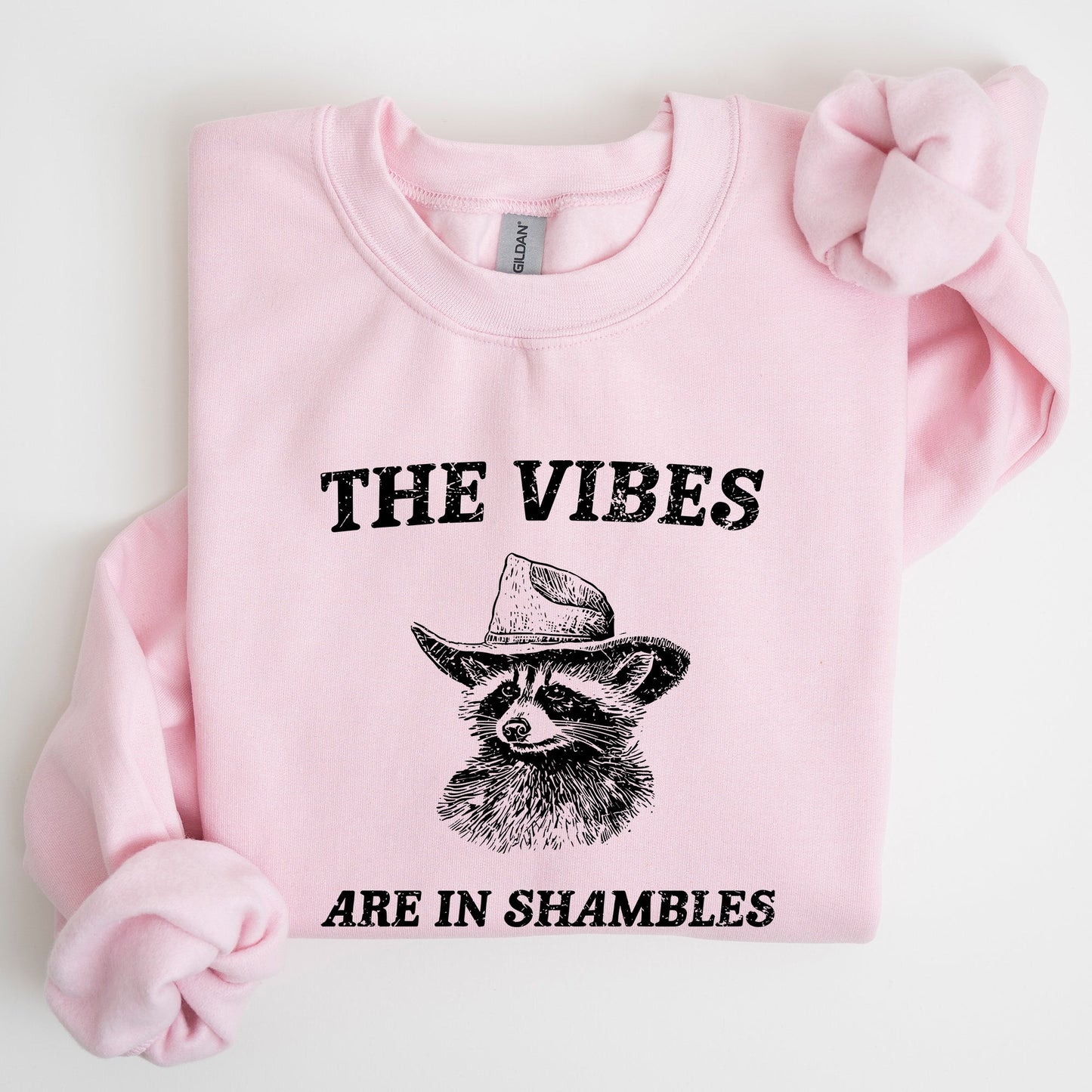 Vibes Are In Shambles, Raccoon, Meme, Aesthetic, Funny Sweatshirt