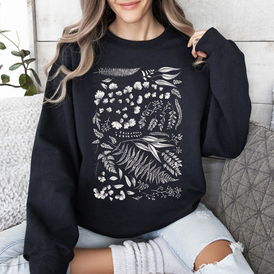 Vintage Fern Illustration, Botanical, Nature Sweatshirt
