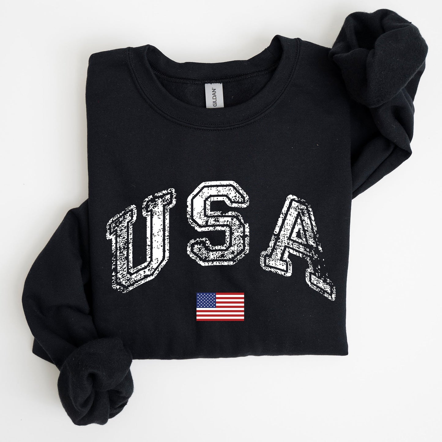 Vintage USA, Retro Flag, America, 4th of July Sweatshirt