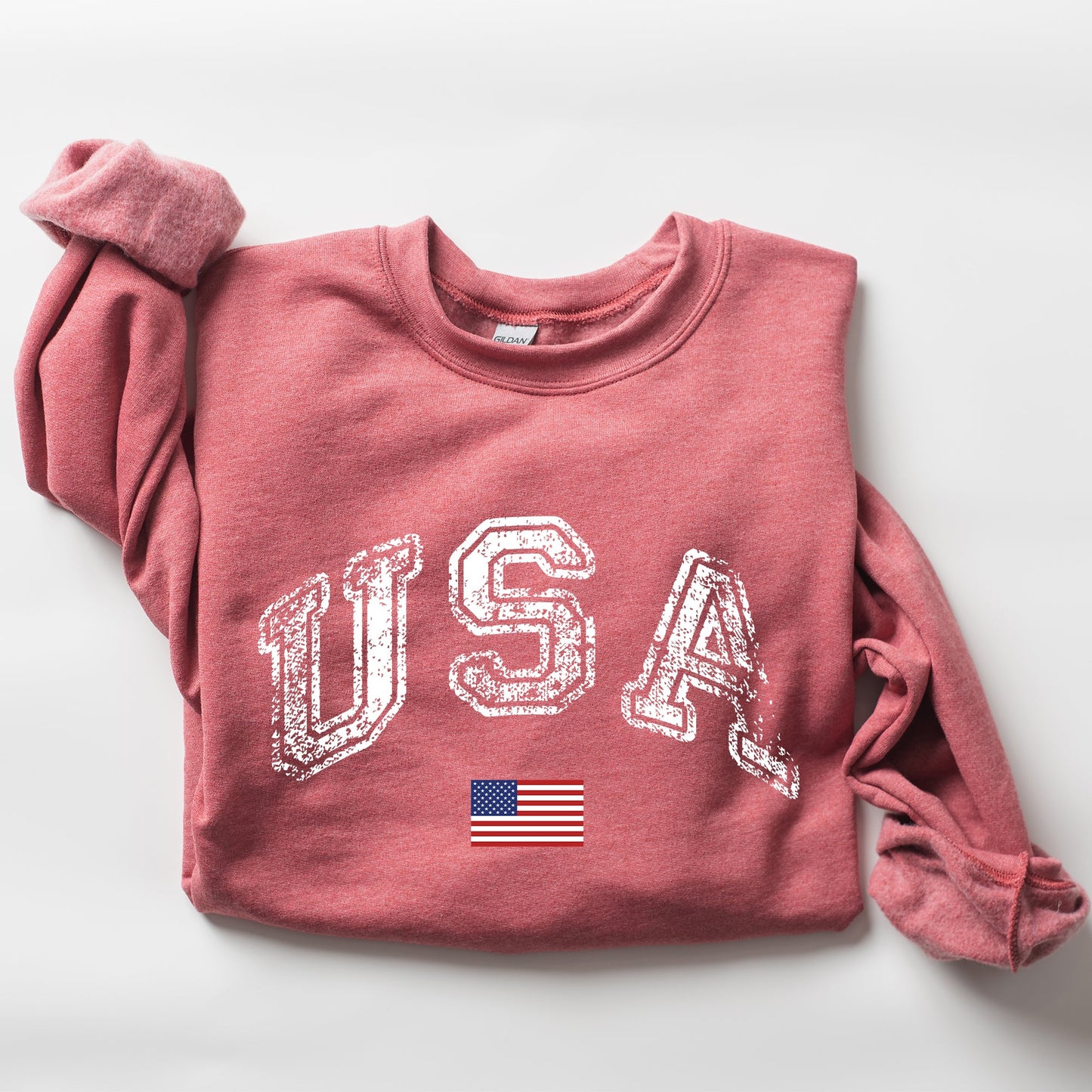 Vintage USA, Retro Flag, America, 4th of July Sweatshirt