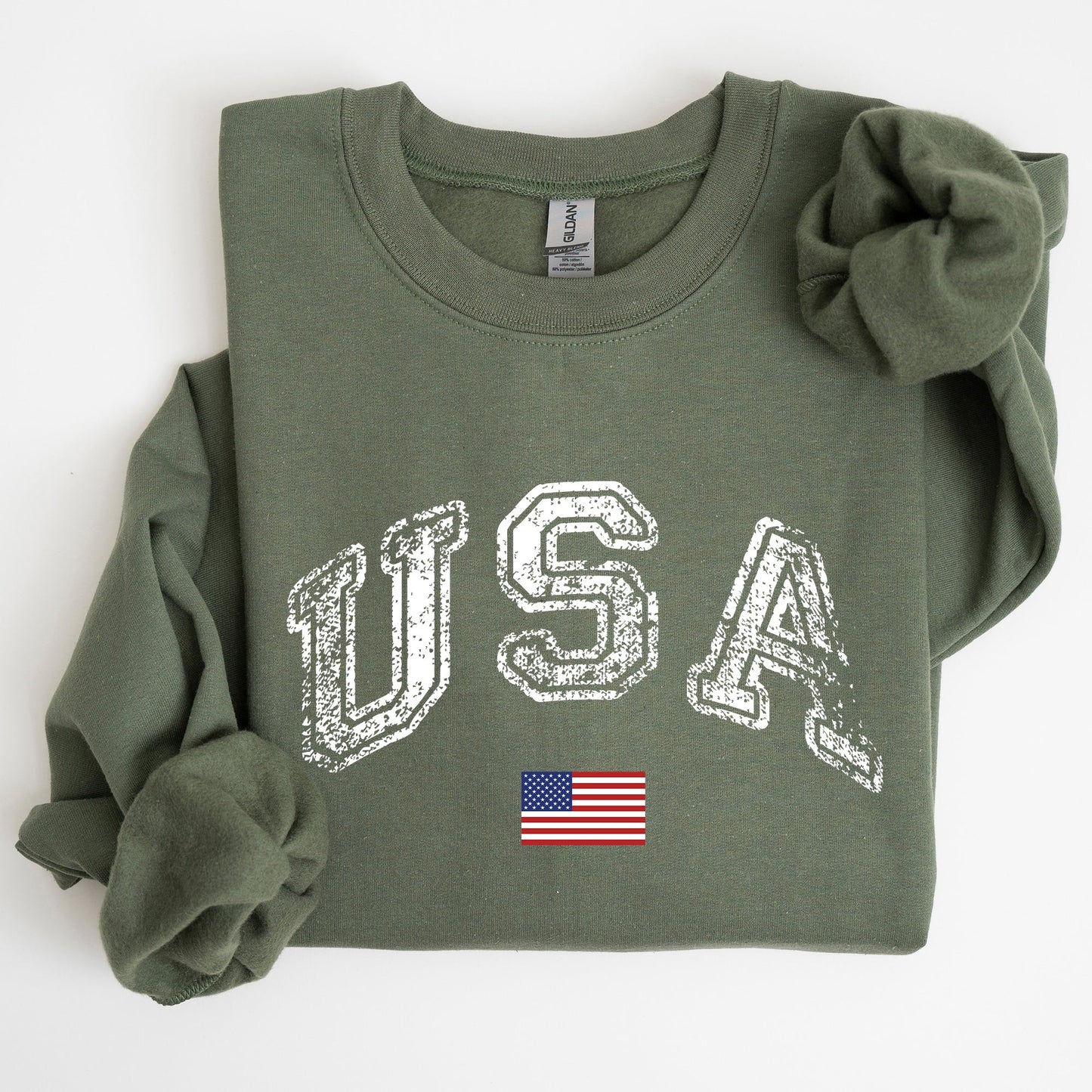 Vintage USA, Retro Flag, America, 4th of July Sweatshirt