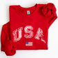 Vintage USA, Retro Flag, America, 4th of July Sweatshirt