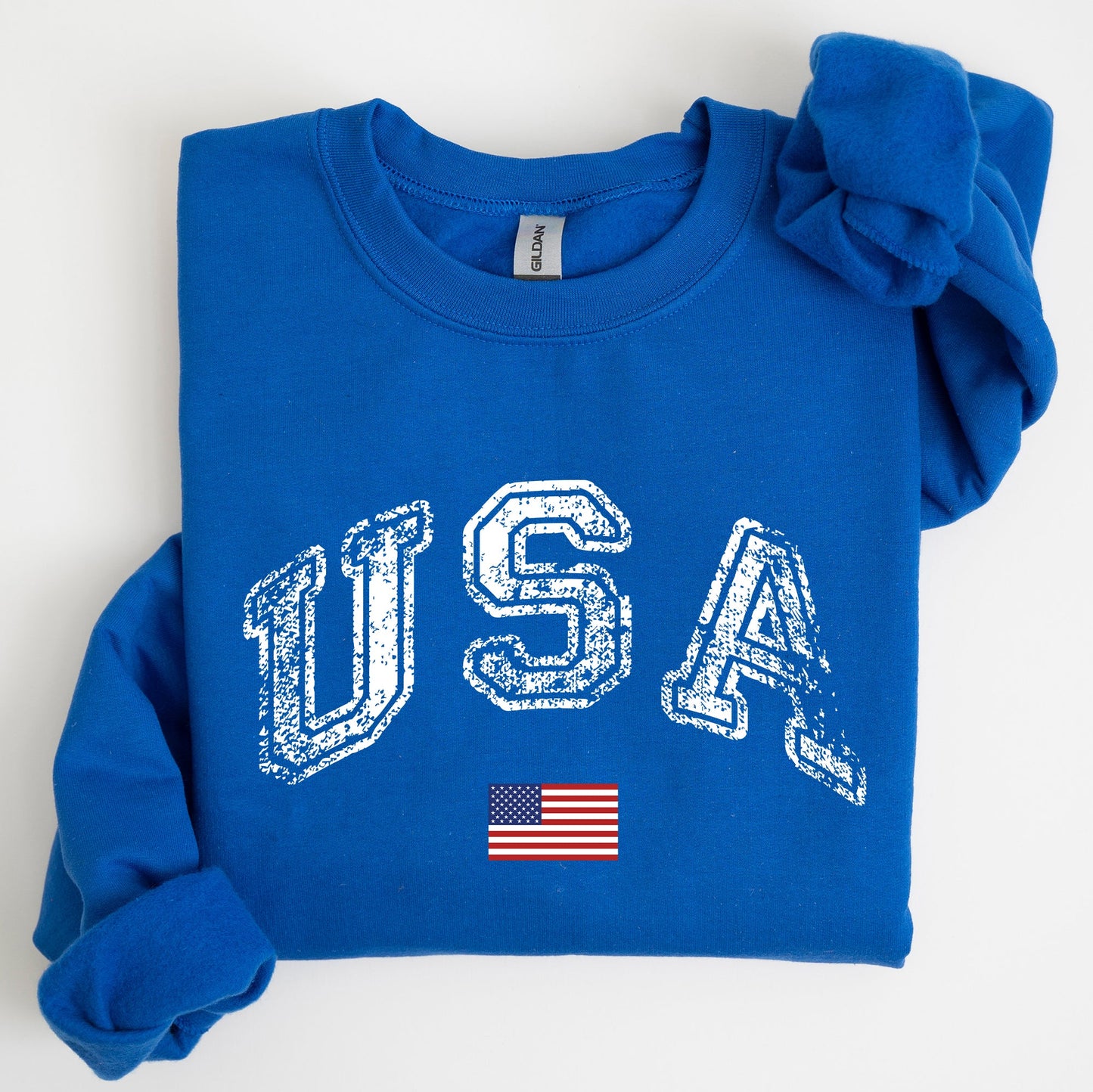 Vintage USA, Retro Flag, America, 4th of July Sweatshirt