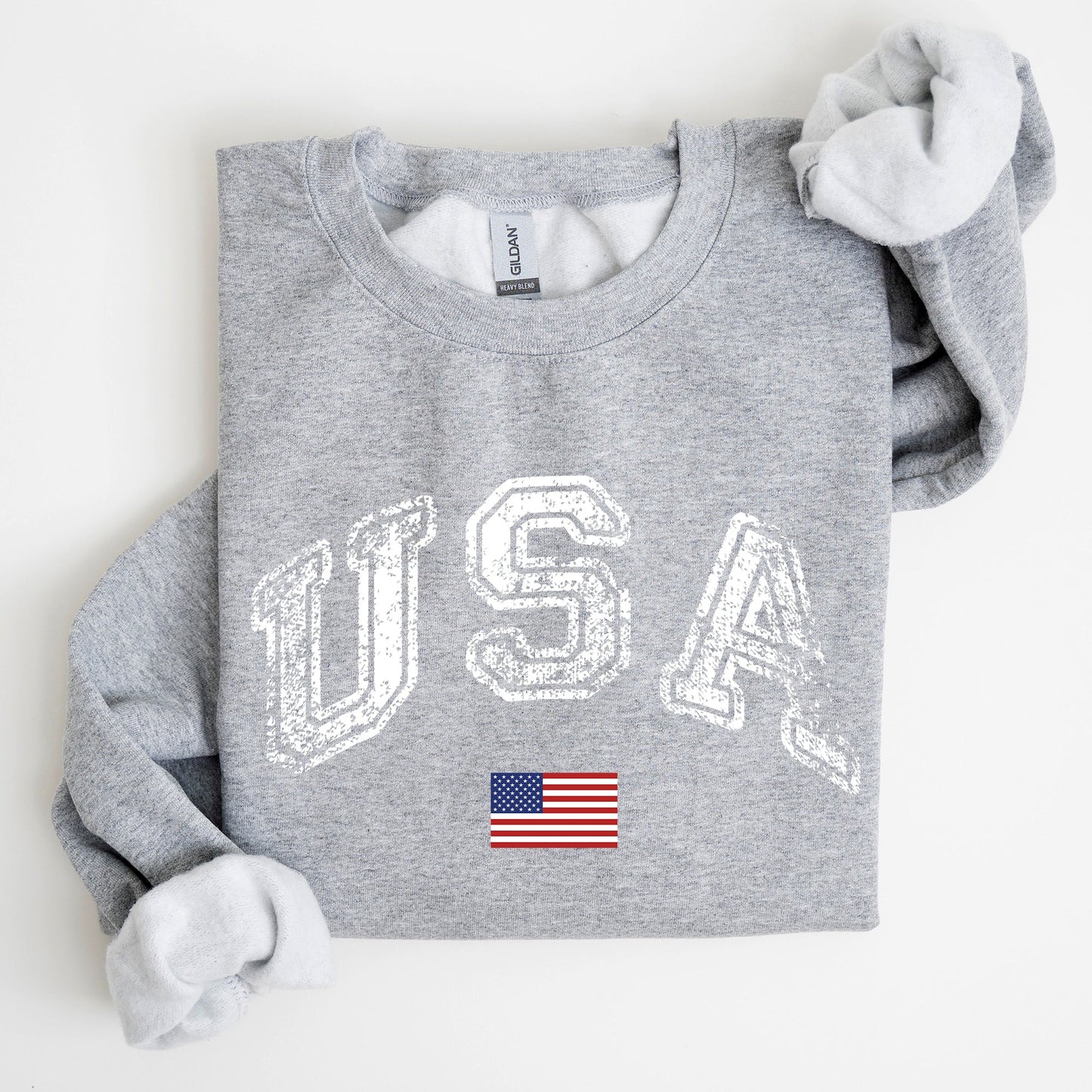Vintage USA, Retro Flag, America, 4th of July Sweatshirt