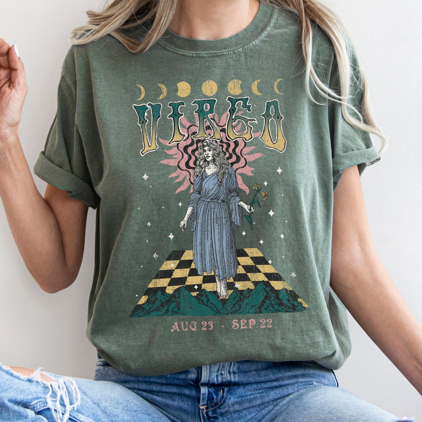 Virgo Zodiac Comfort Colors Tees, Horoscope, Astrology