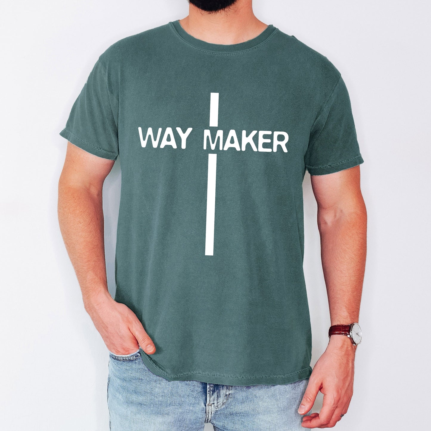 Way Maker, Faith, Cross, Christian, Jesus, Gospel, Religious Tshirt Comfort Colors T-Shirt