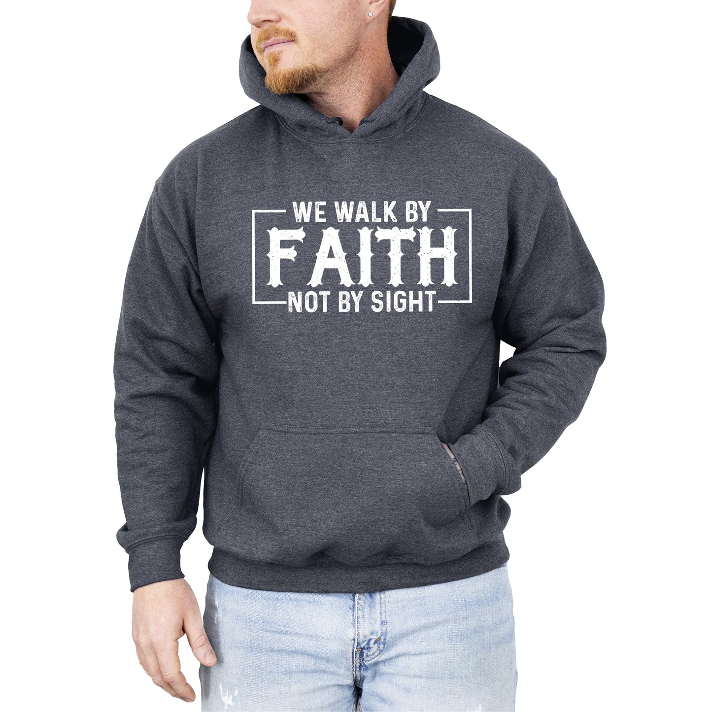 We Walk By Faith, Not By Sight, Christian, Jesus, Gospel, Religious Hoodie, Hooded Sweatshirt