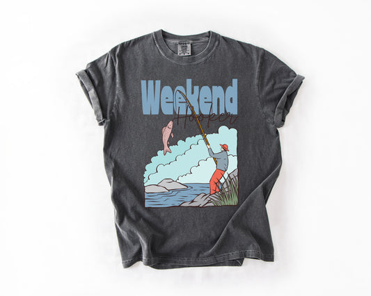 Weekend Hooker, Adventure, Boat, Lake Life, Camping, Outdoor, Nature, Travel, Comfort Colors T-Shirt