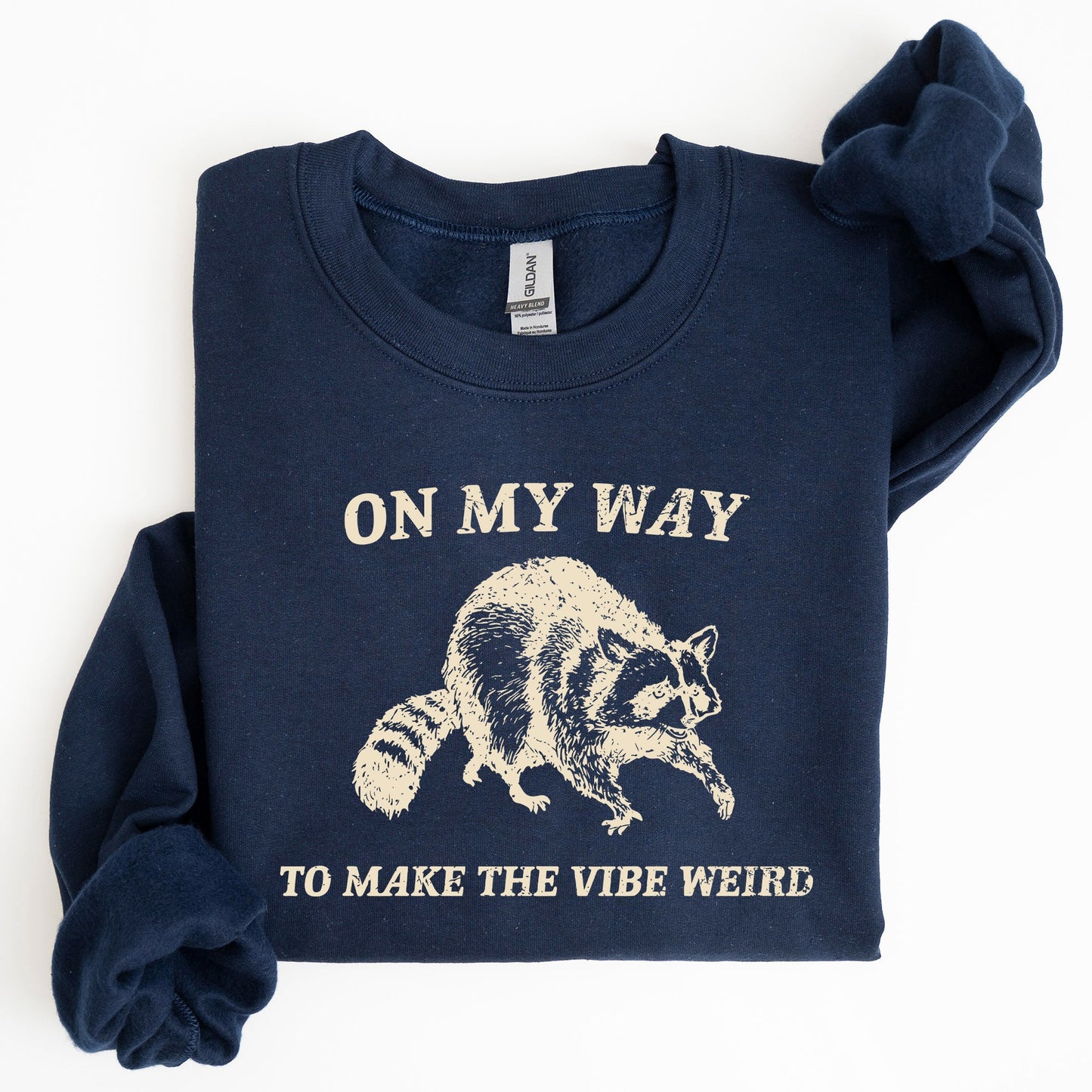 Weird Vibes, Raccoon, Meme, Aesthetic, Funny Sweatshirt