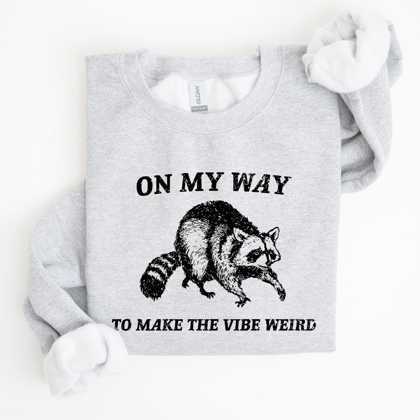 Weird Vibes, Raccoon, Meme, Aesthetic, Funny Sweatshirt