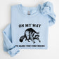 Weird Vibes, Raccoon, Meme, Aesthetic, Funny Sweatshirt